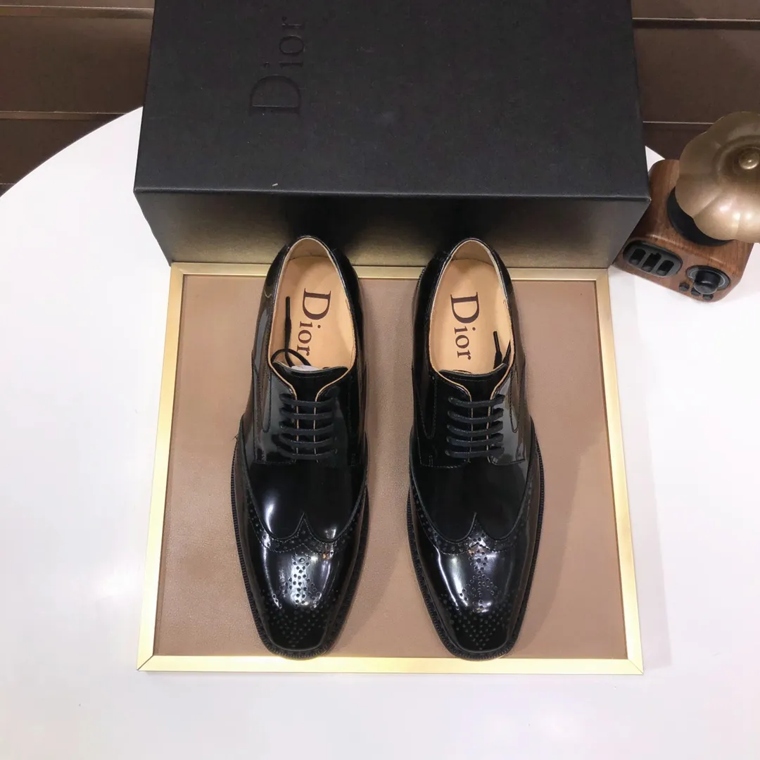 Men's shoes 💰640💰[Dior] (water-dyed cowhide lining) Dior original 1:1 high quality factory, imported original materials, imported version of raw cowhide, water-dyed cowhide lining, original TPU outsole, code number: 38-44